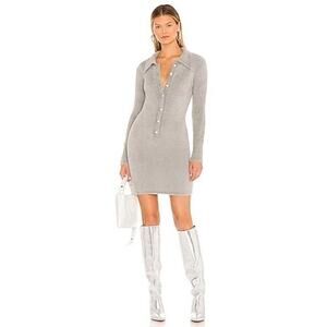 AMANDA UPRICHARD Devin Mini Dress in Fog - XS